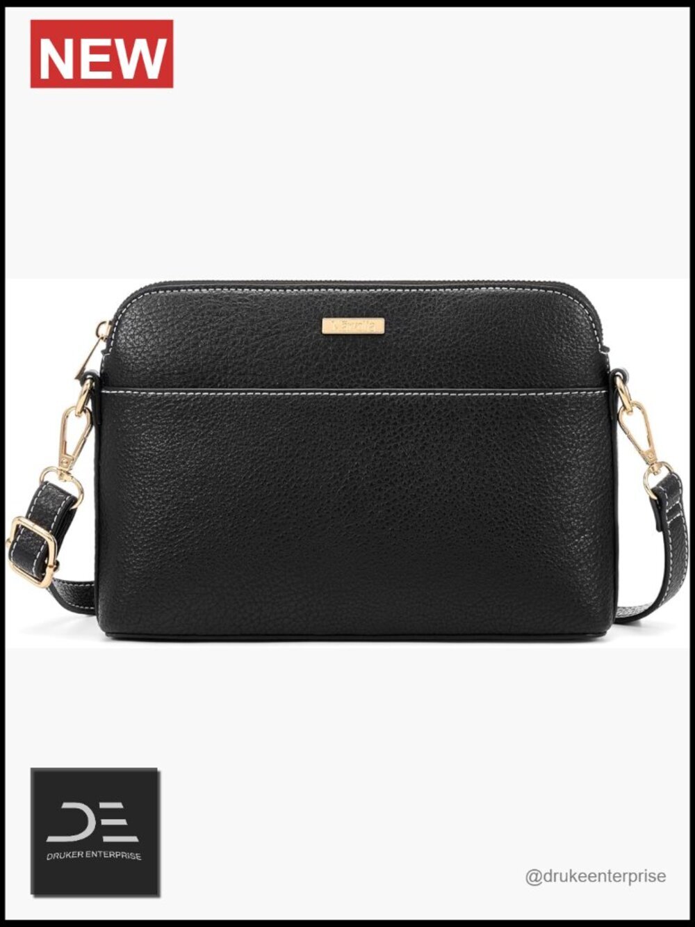 Vegan Leather Crossbody Bag for Women with Adjustable Strap